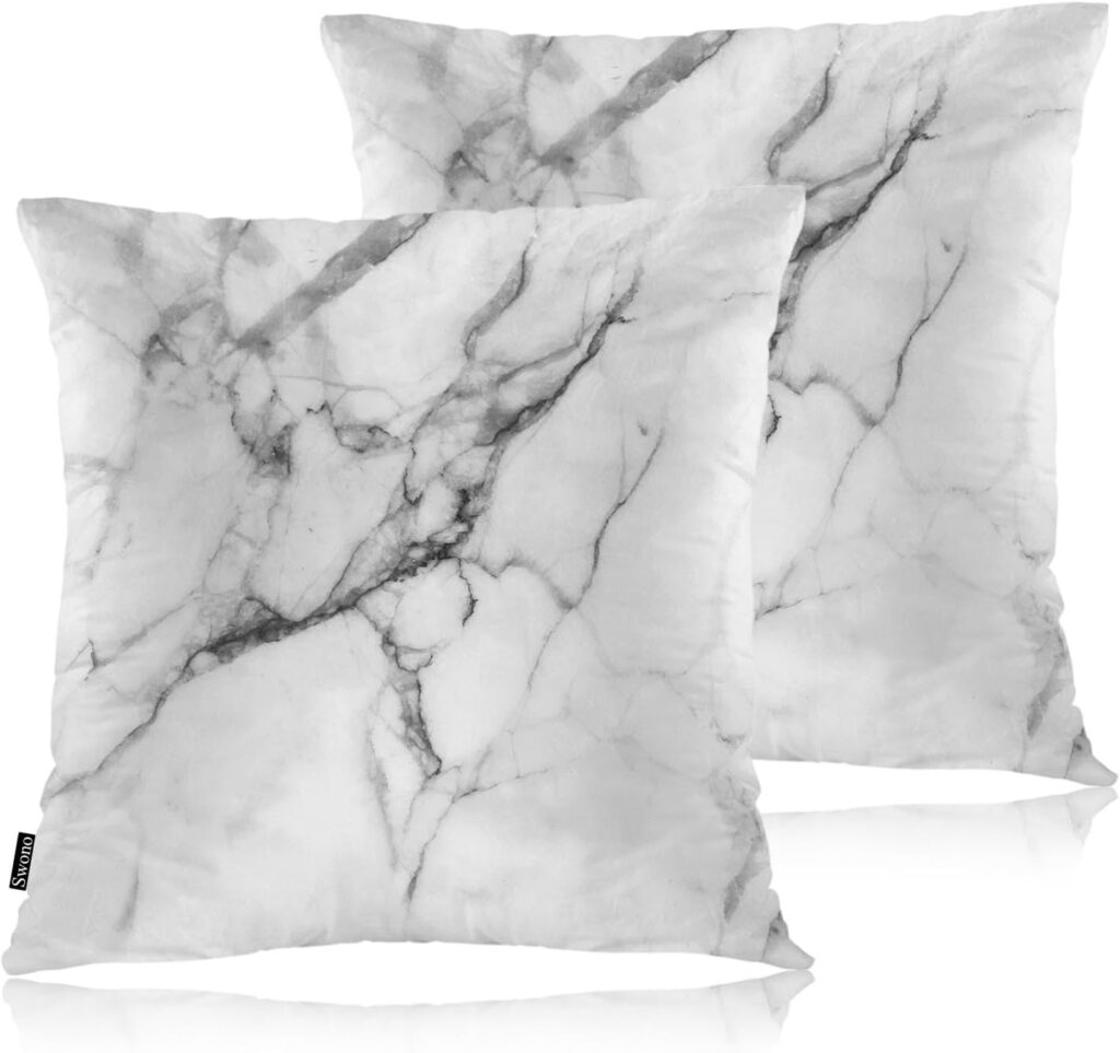Marble Patter Throw Pillow Covers