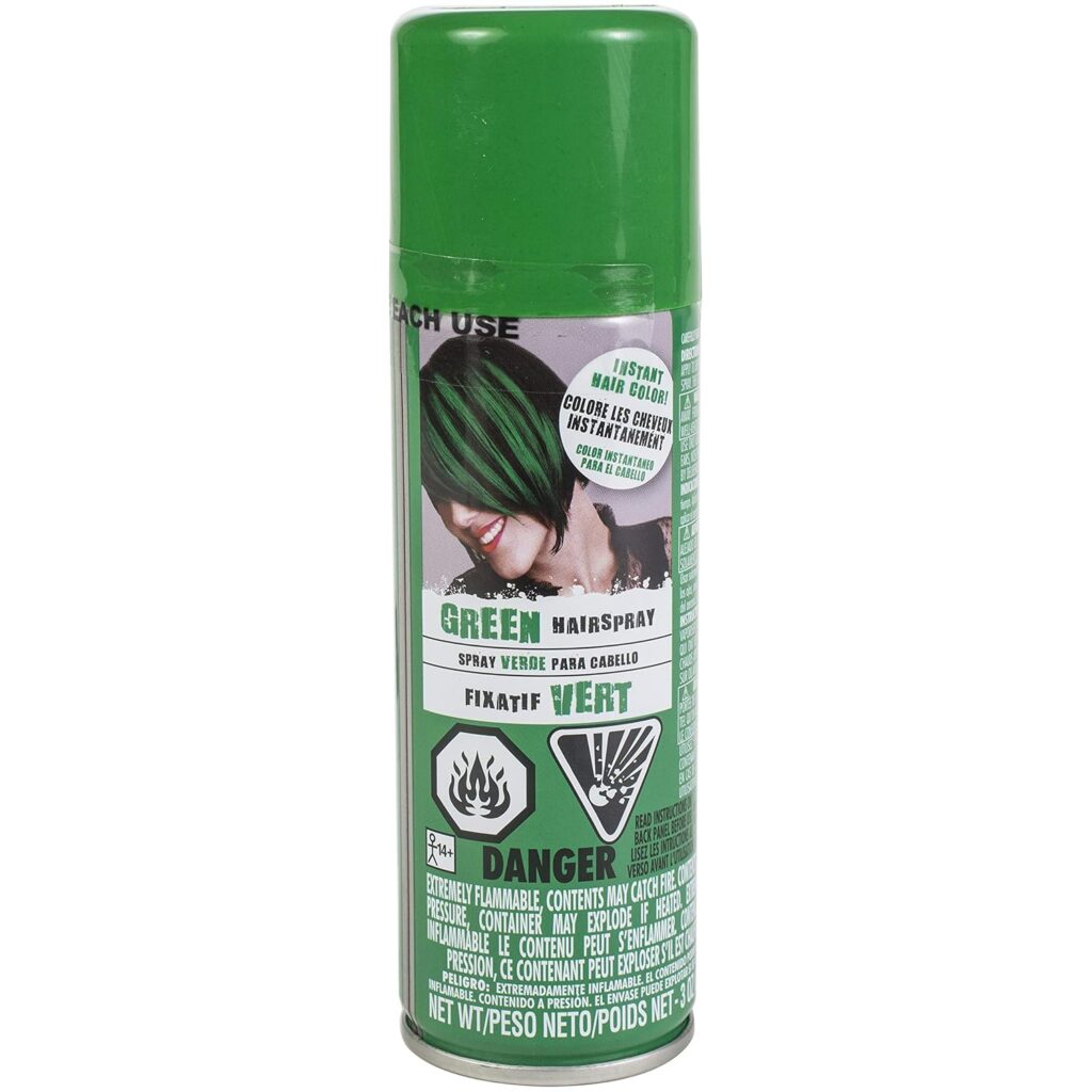 Green Color Hair Spray
