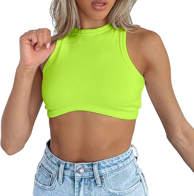 Knitted Tank Crop Tops