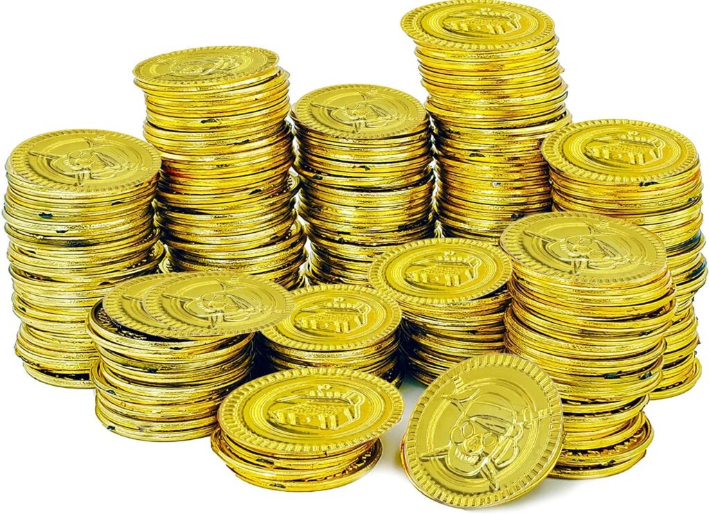 Plastic Gold Coins Bulk