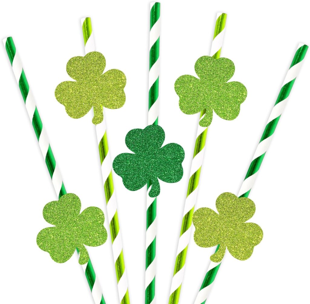 St Patricks Day Paper Straws