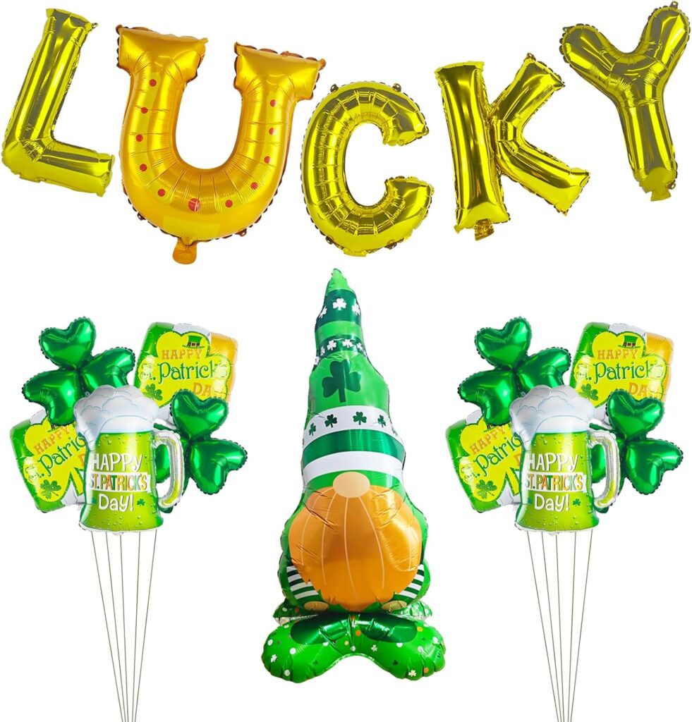 St. Patricks Day Balloons Set