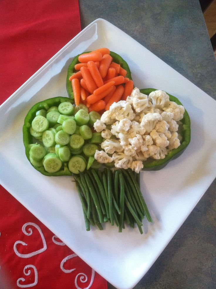 Shamrock Vegetable Tray St Patricks Day