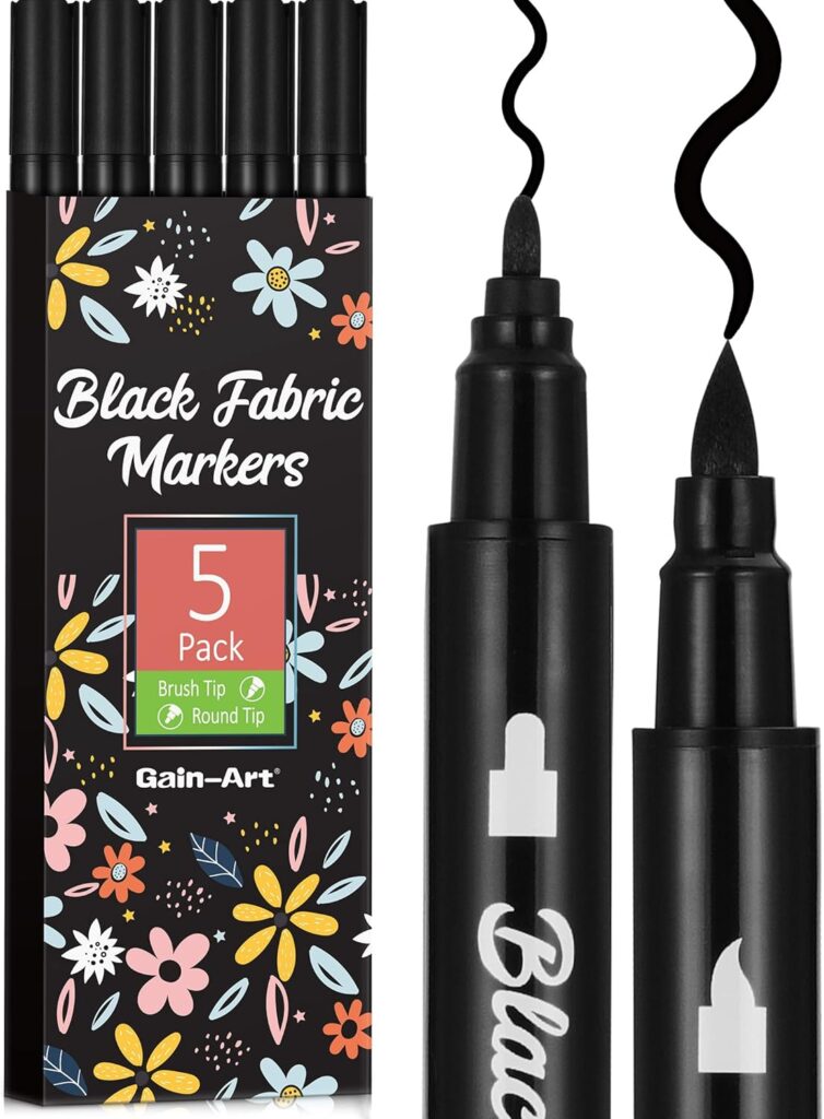 Black Fabric Markers