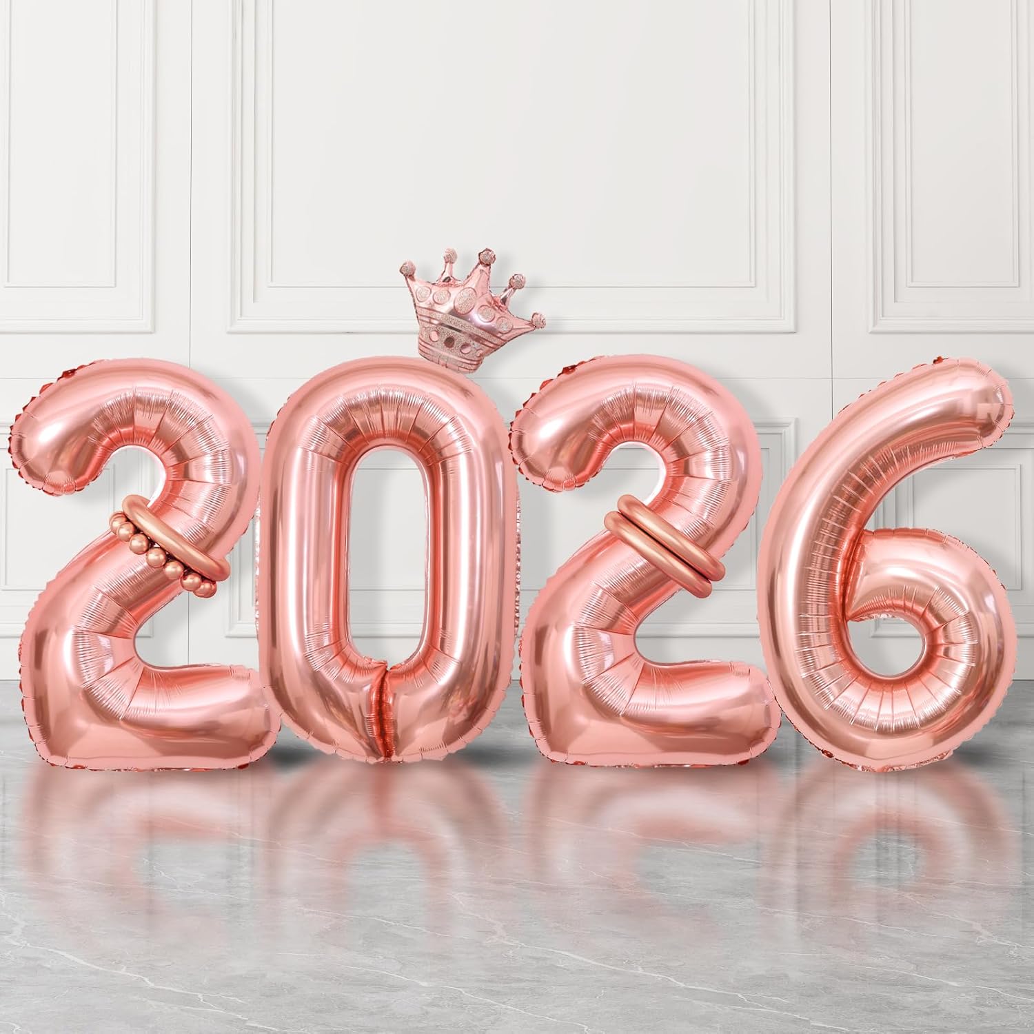 2026 Balloons Rose Gold