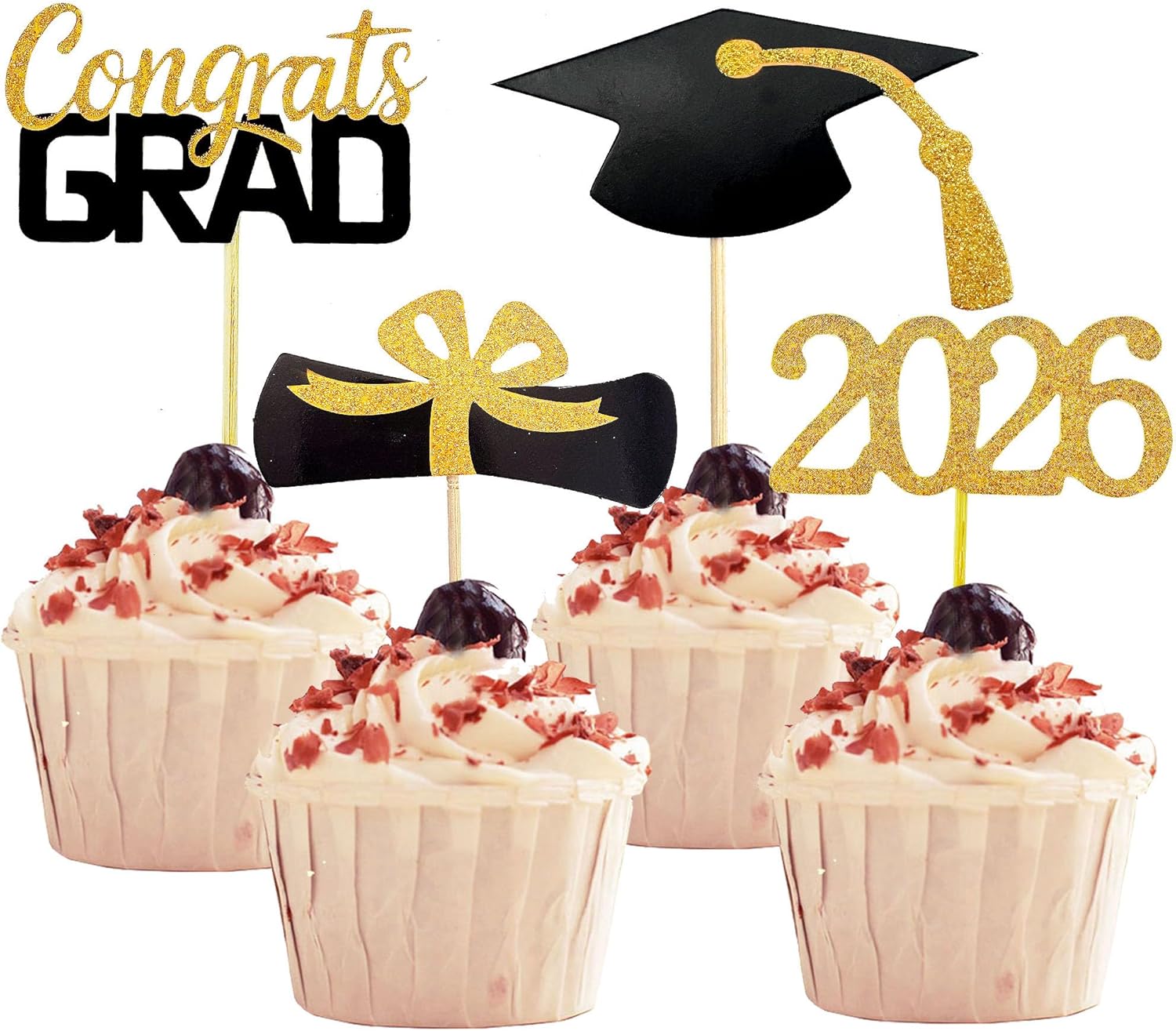 2026 Graduation Cupcake Toppers