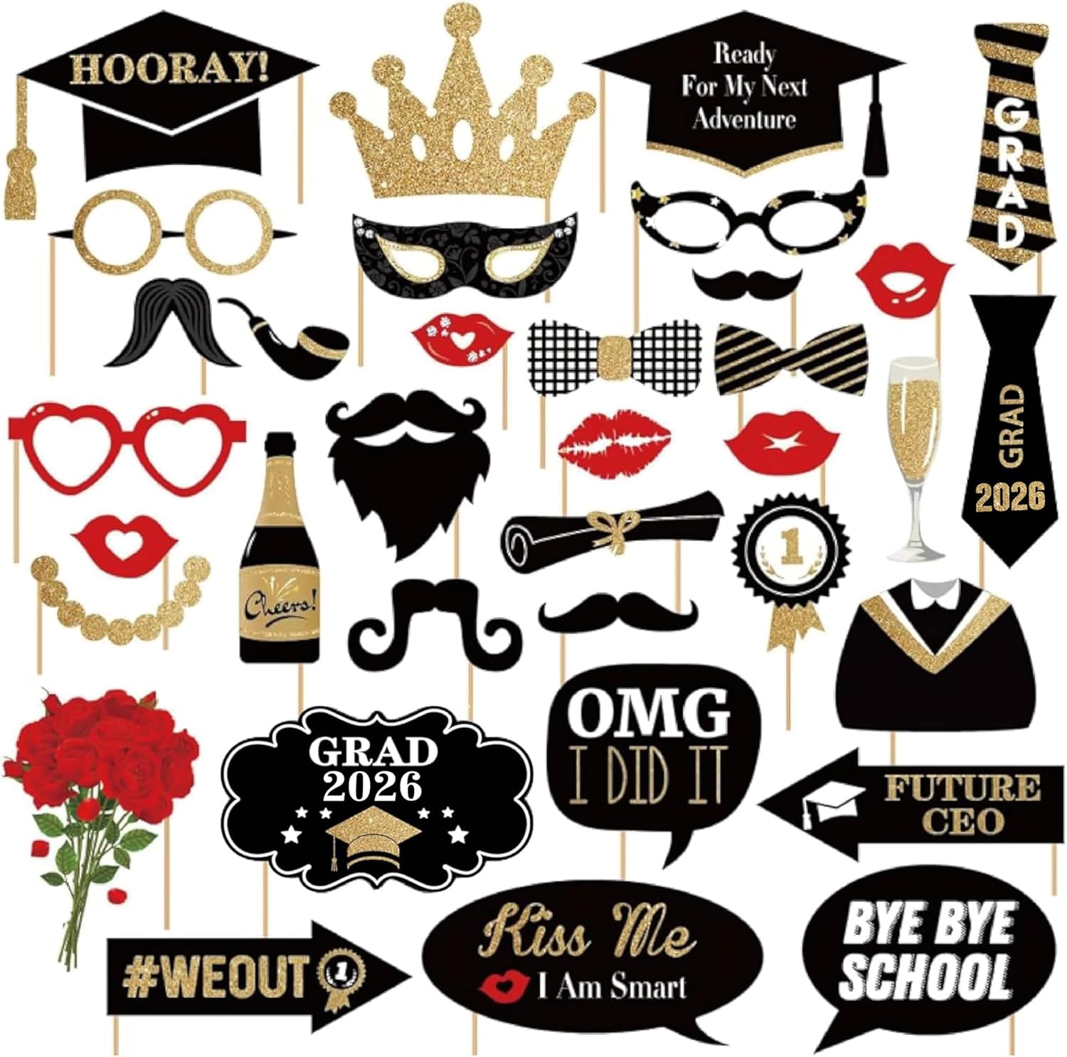 Happy Graduation 2026 Photo Booth Props