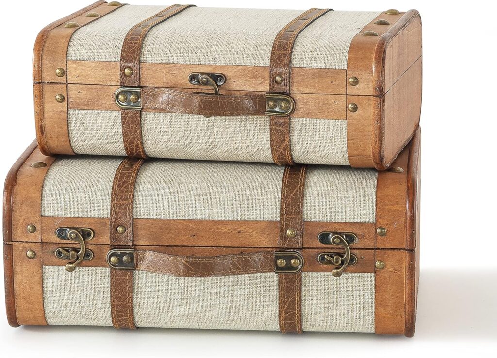Slpr Wooden Vintage Suitcases