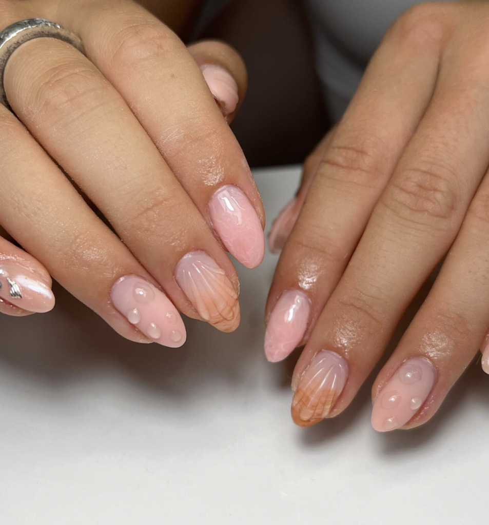 Water Droplet Beach Nails