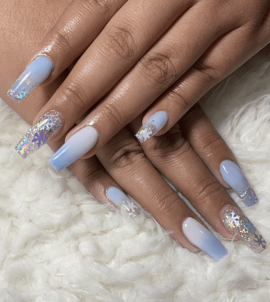 Lavender Winter Wonderland Nails