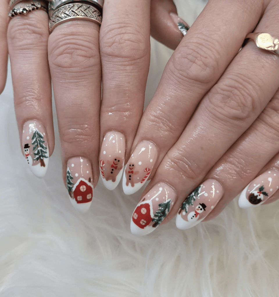 Winter Village Nails