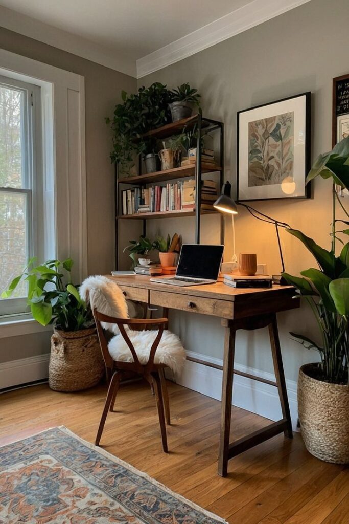 Minimalist Wooden Desk Aesthetic