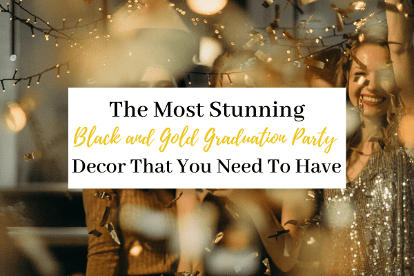 Black And Gold Graduation Party Header