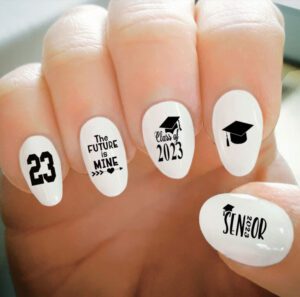 Fun Graduation Nails 28 Graduation Nail Ideas to Make a Statement - Cassidy Lucille