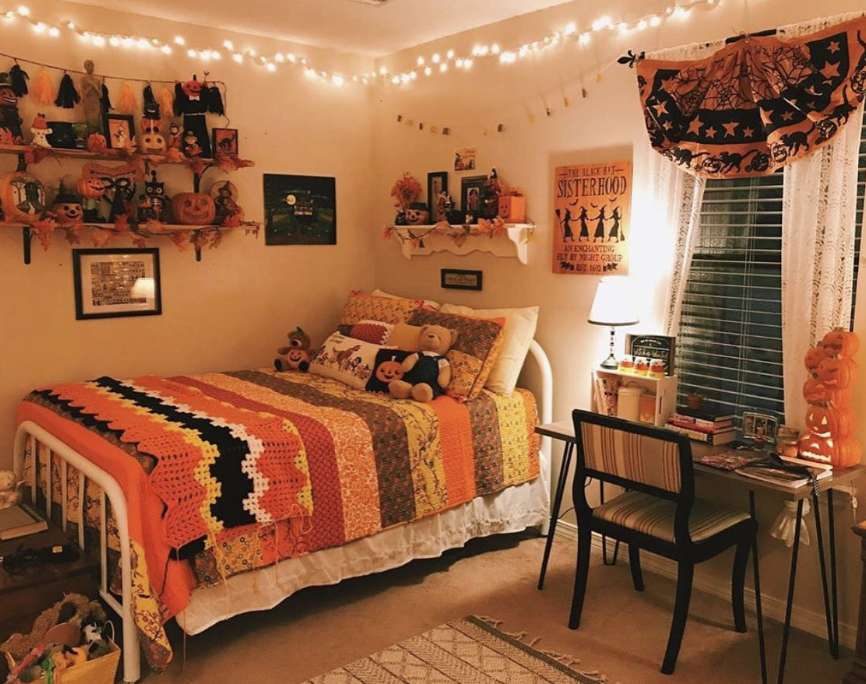 Rustic Halloween Bedroom