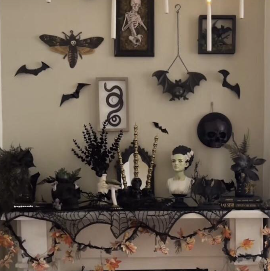 Spooky Goth Mantel