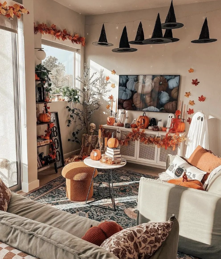 Sunny Halloween Living Room Inspo