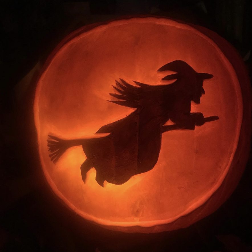 Witch Silhouette Pumpkin