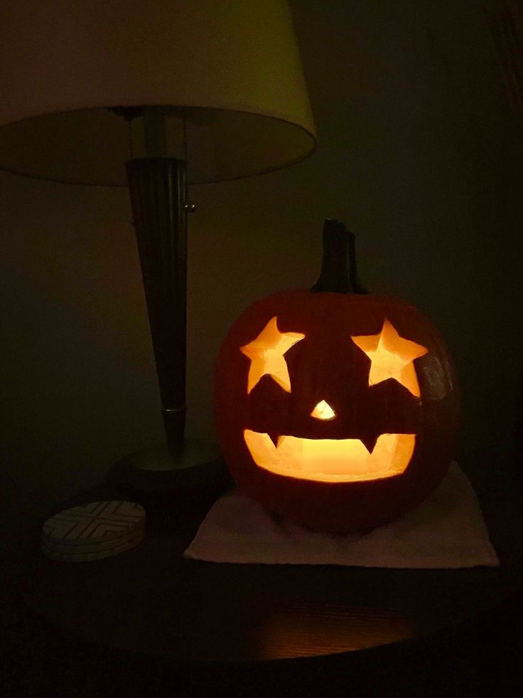 Starry Eyes Led Carved Pumpkin