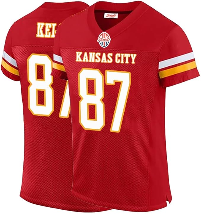 City Red Football Stitched Jerseys