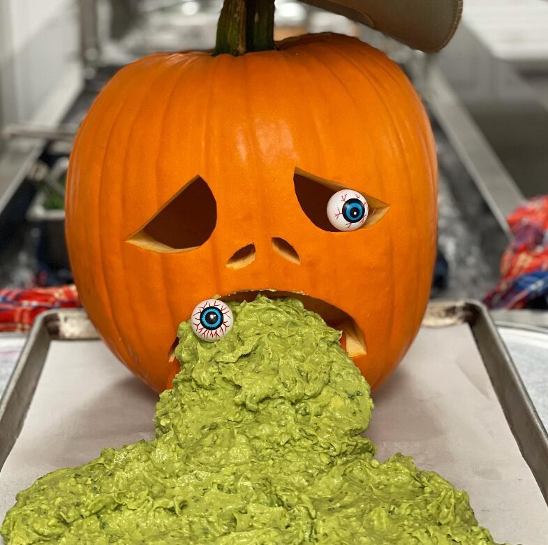 Diy Pumpkin Guacamole Decoration