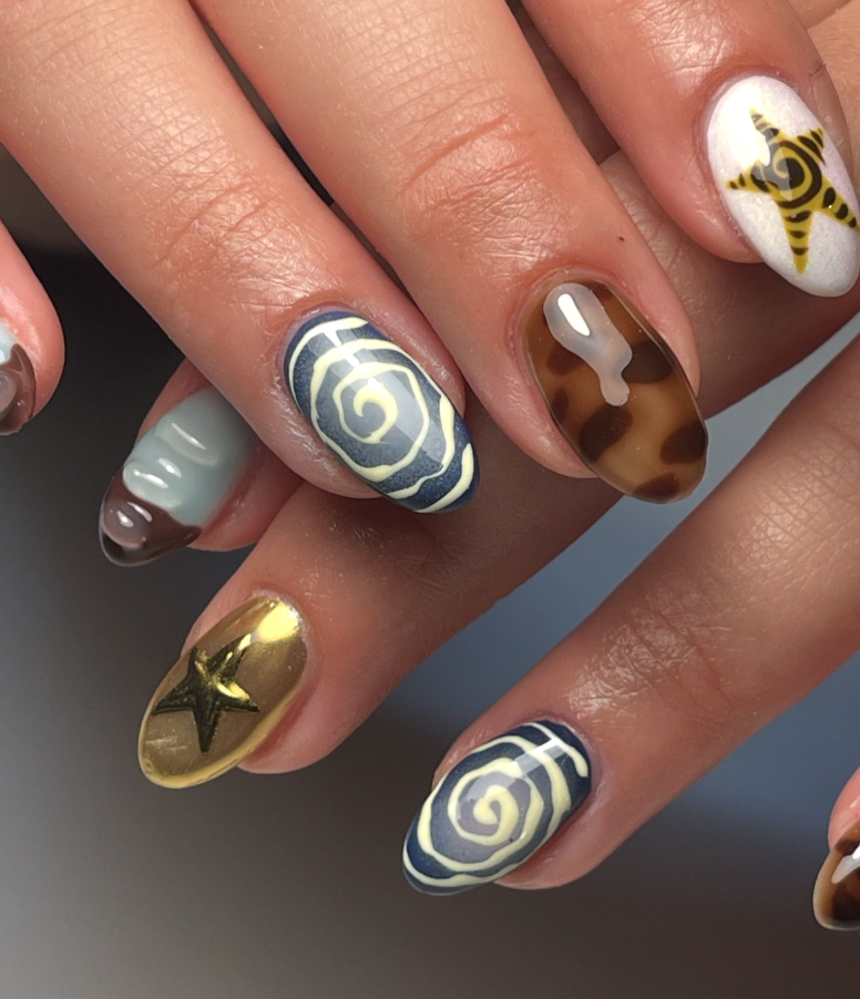 Eclectic Autumnal Nail Art