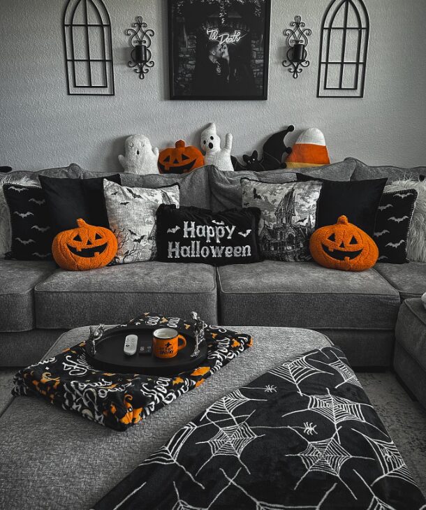 Halloween Movie Night Living Room Decor