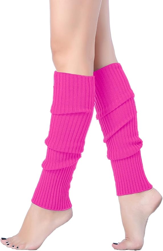 Neon Ribbed Leg Warmers