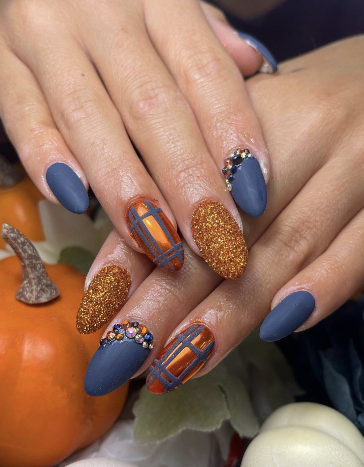 Orange Chrome And Glitter