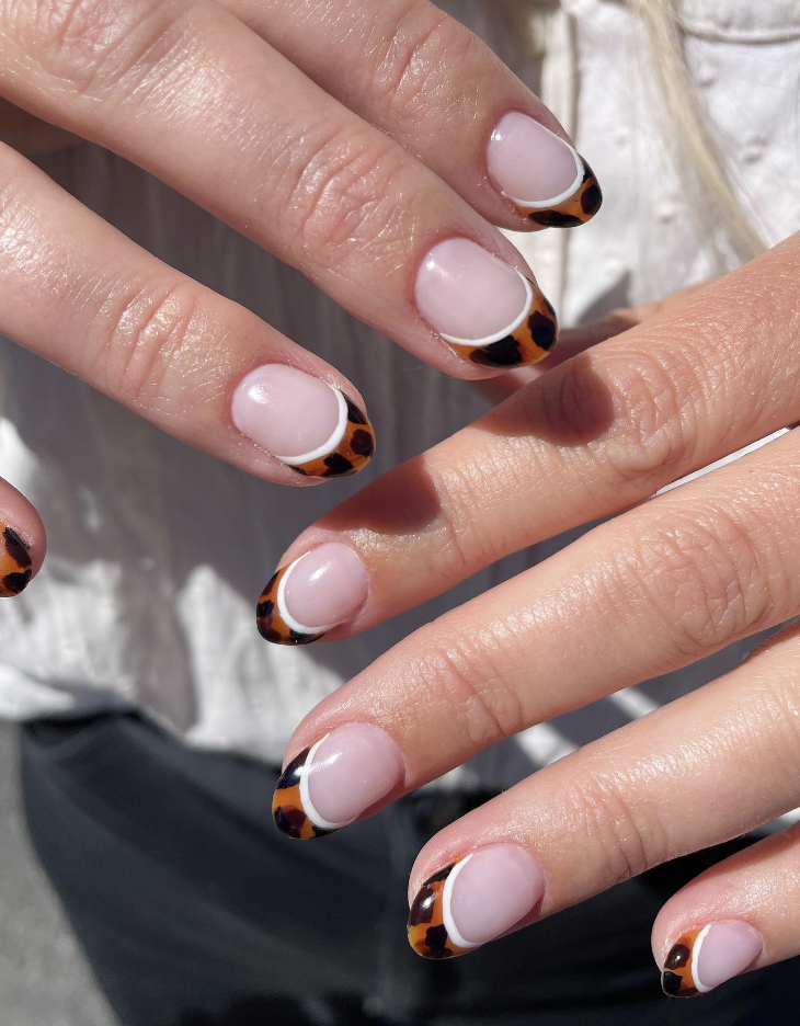 Tortoiseshell French Manicure