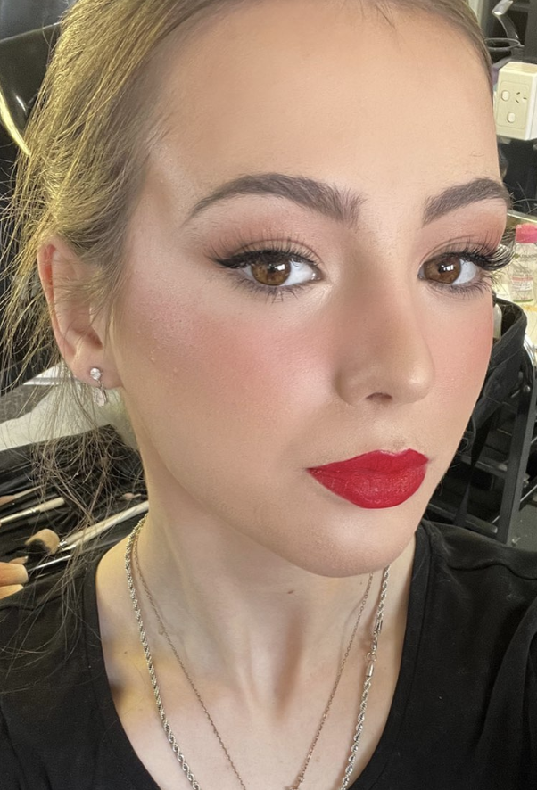 Classic Glam With Red Lip