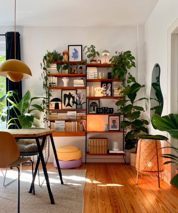 Bookshelf With Plants