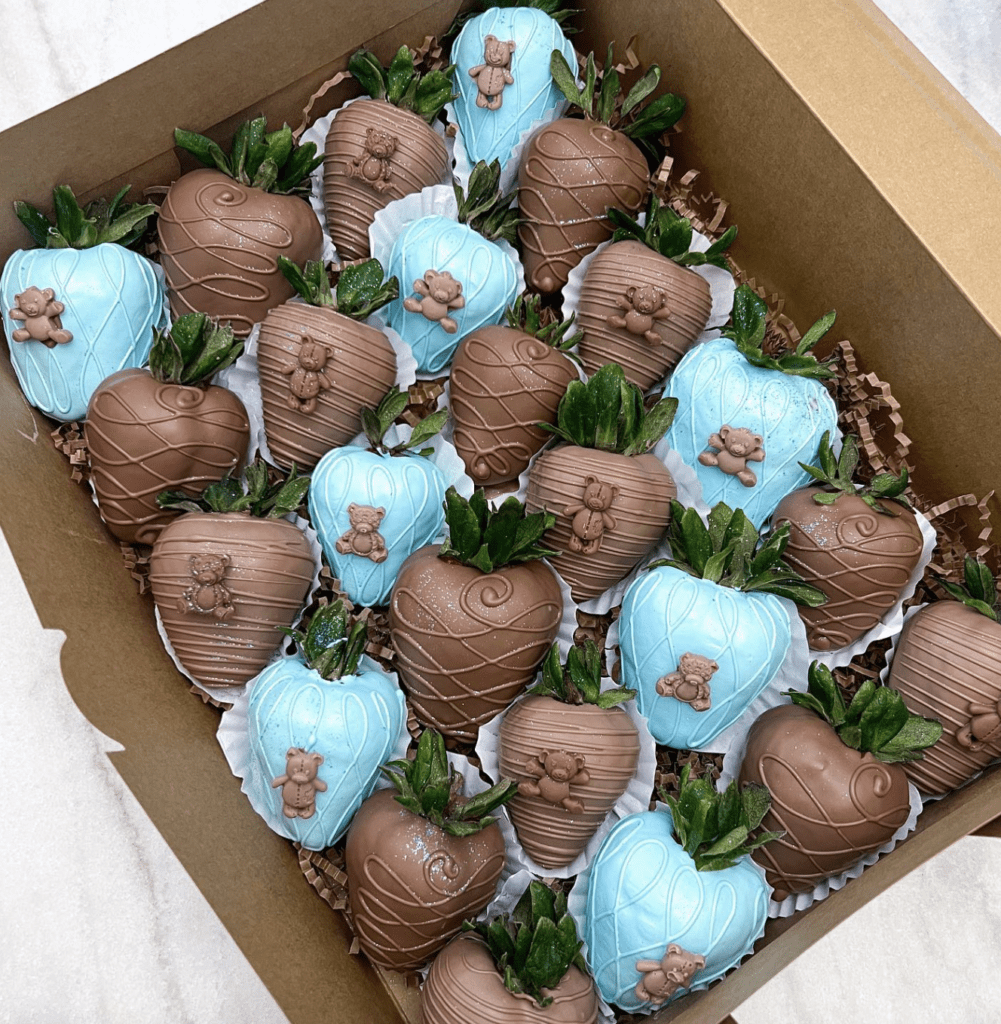 Baby Shower Chocolate Strawberries Dessert