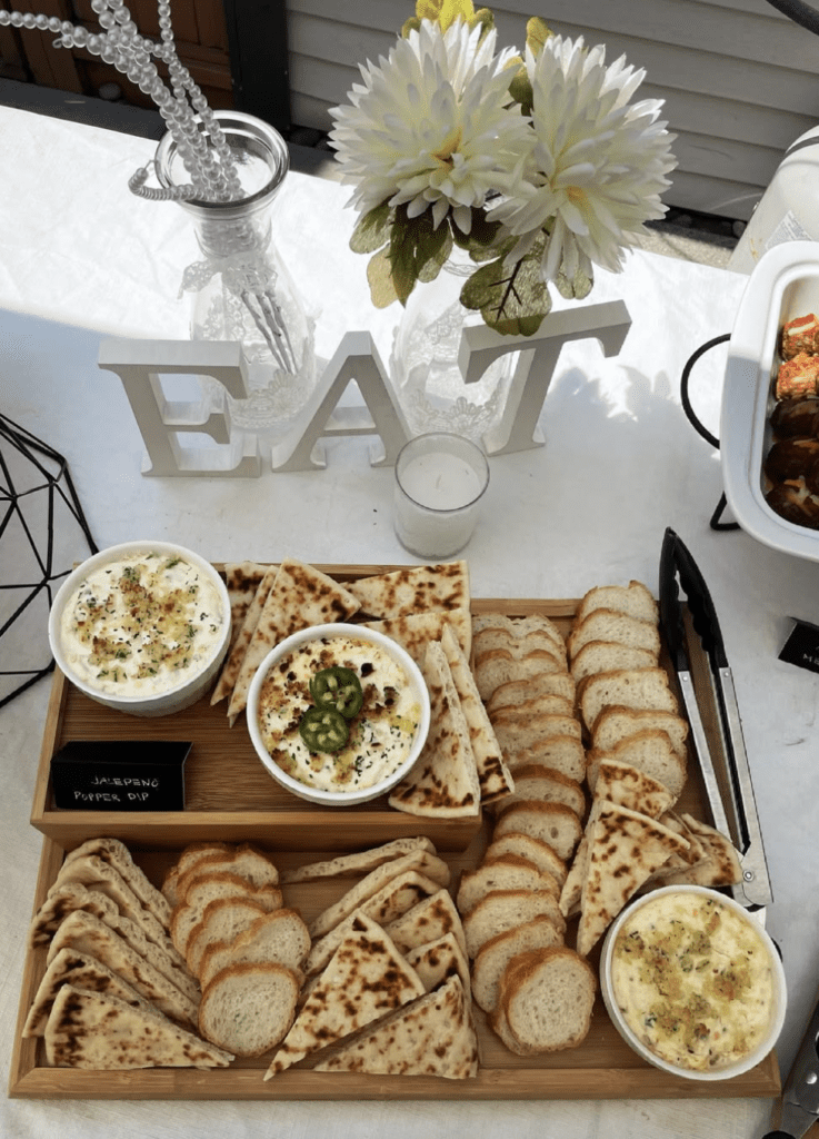 Baby Shower Dip Station Food Ideas