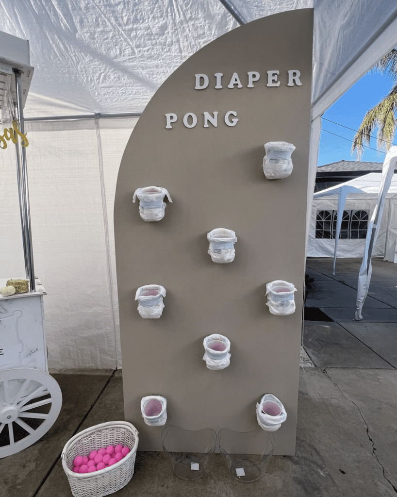 Baby Shower Game Diaper Pong