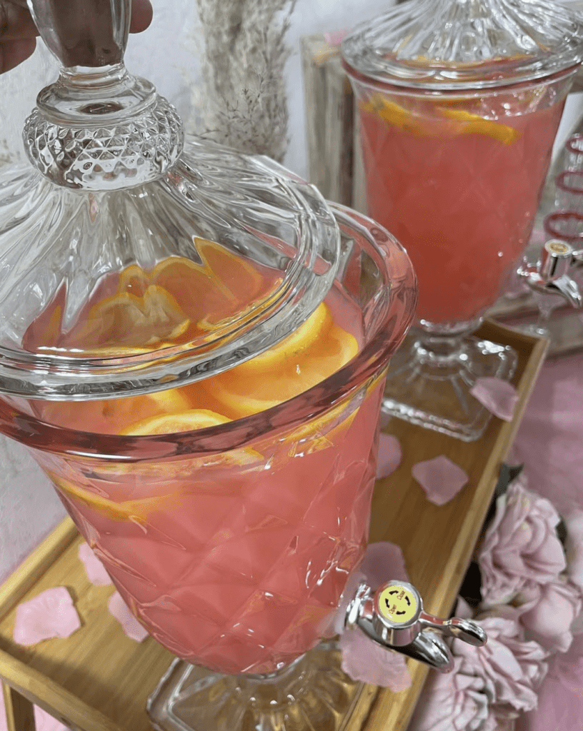 Baby Shower Pink Lemonade Drinks