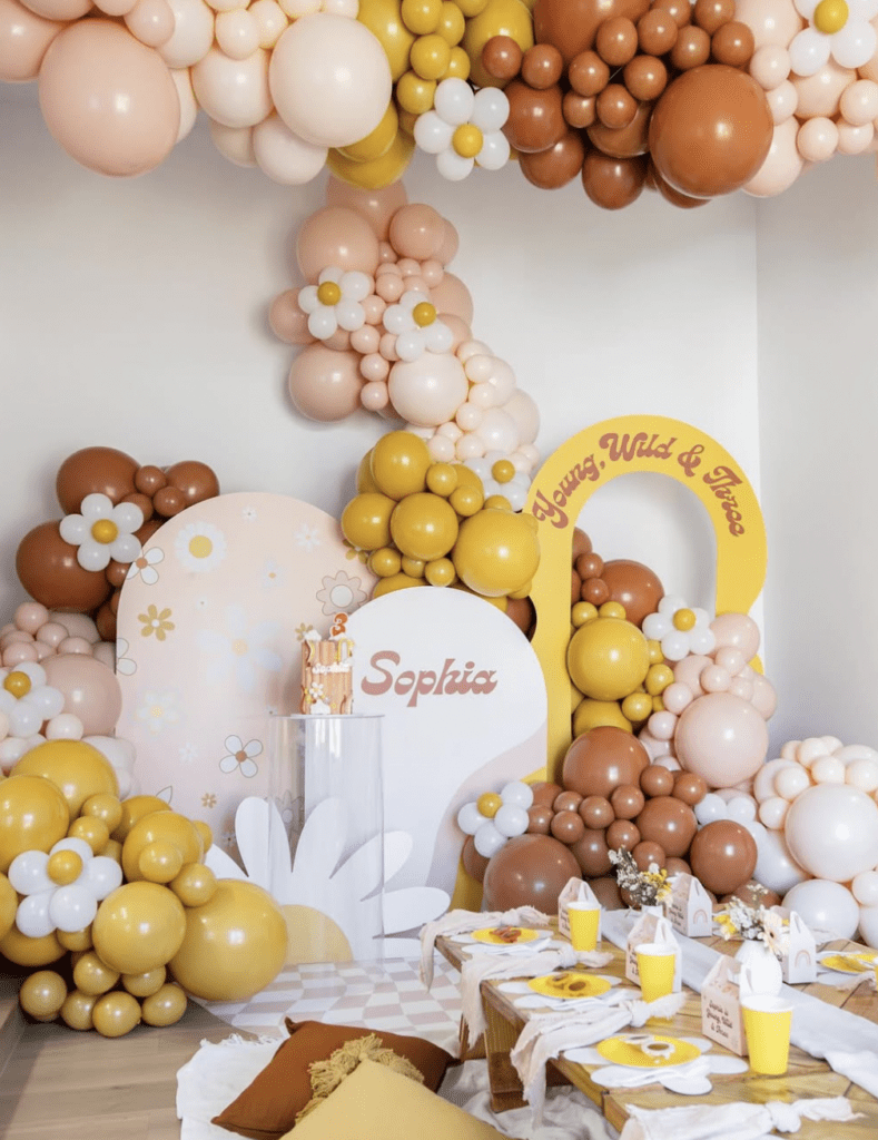 Retro Daisy Baby Shower Theme